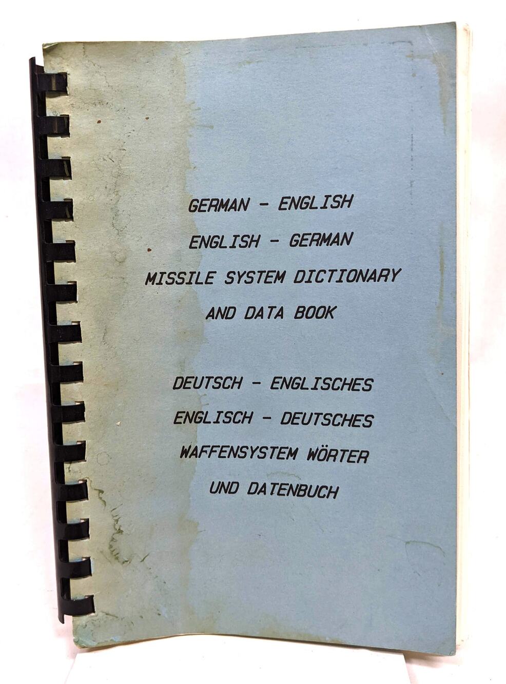1987 Military Contractor Missile System Dictionary and Data Book English German